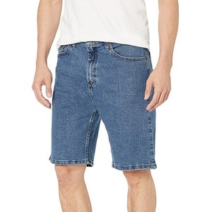 Pantalones Cortos Bermuda de Mezclilla para Hombre, Cintura Media, Azul Sólido, Algodón, Casuales, con Botones y Bolsillos, Lavados - Product Image 6