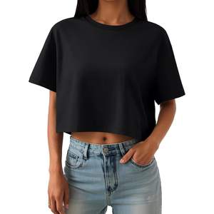 Queen Womens Custom Crop Tops Oversized <b>Sport</b> Style Workout Tshirts <b>Short</b> Sleeve Casual Fashion Tees for Summer Spring 2025 - Product Image 1