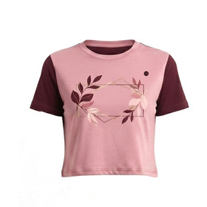 Camiseta corta para mujer, de uso diario, cómoda, de tela suave, manga corta, cuello redondo, ligera, para verano, para atuendos casuales diarios - Product Image 5