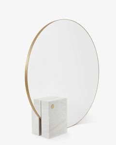 Miroir de beauté moderne, accessoire de table de luxe, miroir au design élégant, miroir de vanité de haute qualité, miroir décoratif avec base en marbre - Product Image 6