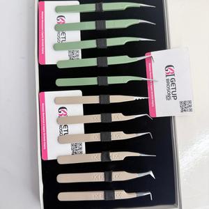 GETUP BROSONS IMPEX Pince à épiler pour cils en acier inoxydable de précision, antistatique, à pointe lisse de 10 mm, ensemble avec emballage en boîte avec logo - Product Image 5