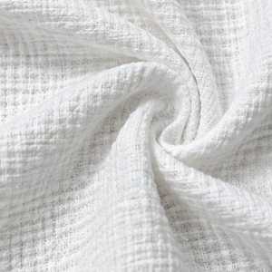 Camisa Holgada de Lino y Algodón Tejido Blanco Sólido para Mujer, Manga Larga Abullonada, Cierre de Botones, Blusa Informal para Uso Diario - Product Image 4