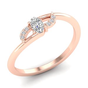 REYES – bagues solitaires luxueuses en or Rose 14 carats pour femmes, avec diamants cultivés en laboratoire, faites à la main, cadeau d'anniversaire, bijoux fins - Product Image 2