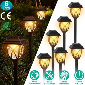 Set di 6 Luci Solari da Giardino IP45 Impermeabili con Accensione Automatica, Lampade Decorative per Esterni e Sentieri - Product Image 5