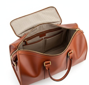 Luxury Genuine Leather Weekender <b>Bag</b> Large Capacity Travel <b>Duffel</b> <b>Bag</b> Business Overnight Carry On Luggage - Product Image 3