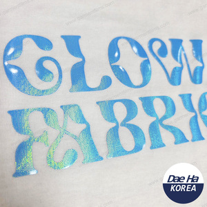 ผ้าทอเนื้อสัมผัสพิเศษ HTV Glow Fabric แผ่นไวนิลถ่ายโอนความร้อน ง่ายต่อการลอกออก สำหรับเสื้อยืดขายส่ง คุณภาพสูงจากผลิตภัณฑ์เกาหลี - Product Image 3