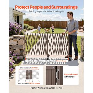 Barriera di Sicurezza Portatile Pieghevole Espandibile a Doppio Lato da 20FT con Ruote Bloccabili - Prodotti per la Sicurezza - Product Image 3