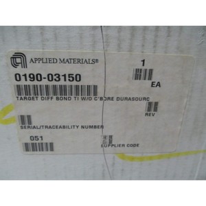 AMAT 0190-03150 Target Diff Bond TI w/o C'bore - อุปกรณ์และชิ้นส่วนเซมิคอนดักเตอร์ระดับโลกที่เชื่อถือได้ - Product Image 1