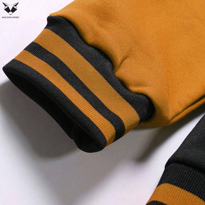 2026 Best Product Men Varsity <b>Jacket</b> Mustard Yellow Sleeve Streetwear Bomber Coat <b>Patchwork</b> Hip Hop Letterman Baseball <b>Jacket</b> - Product Image 4