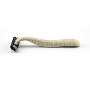 Maquinilla de afeitar desechable de plástico y paja de trigo para hotel, con mango texturizado, reutilizable para la depilación corporal, ecológica. - Product Image 4