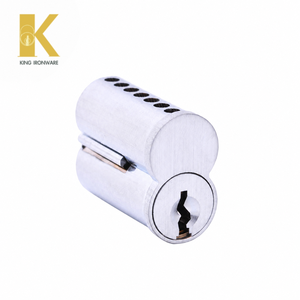 Cilindro SFIC de latón cromado satinado con 7 pines y ranura en B para seguridad de puertas residenciales, con inspección completa de fábrica. - Product Image 5