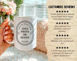 Mug en céramique classique pour sublimation, personnalisable avec impression intégrale, tasse à café ou à thé, compatible lave-vaisselle et micro-ondes, idéal pour les boutiques de cadeaux. - Product Image 3