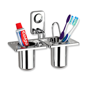 Soporte para cepillos de dientes para baño, organizador de cepillos y pasta de dientes, elegante soporte de almacenamiento para baño, para encimera de tocador - Product Image 1