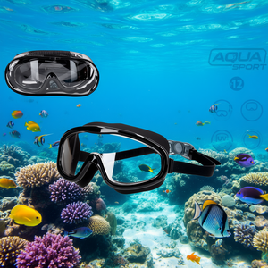 Maschera Subacquea per Adulti Aqua Sport con Protezione Antiappannamento e UV, Guarnizione in Silicone Senza Lattice per Snorkeling e Sport Acquatici - Product Image 3