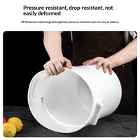 Seau de rangement en plastique PP 2026 avec couvercle, blanc opaque, 1-15L, pour magasin de thé au lait, sucre, poudre glacée, épaissi avec couvercles, pour lavage de voiture