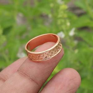Anillo Terapéutico de Cobre, Joyería de Energía Curativa Natural, Anillo Vintage Unisex con Acabado Antiguo de Lujo, Venta al Por Mayor - Product Image 4