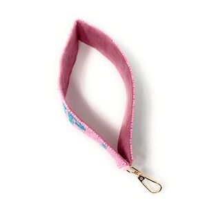 Trendy Seed Beads Embroidery Wristlet Keychain For Ladies Designer Beaded Embroidery Wristlet Keychain Fashion Style - Product Image 4