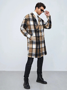 <b>Men</b> Business <b>Overcoat</b> <b>Long</b> Formal Winter <b>Wool</b> Real Fox Fur Quick-Dry Breathable OEM Factory Custom Logo Design Fashion Outerwear - Product Image 4