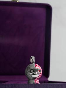 Collar de joyería al por mayor de plata S925 con incrustaciones de moissanita microincrustada, colgante de mono animal y gafas esmaltadas, estilo Hip Hop Iced Out - Product Image 2