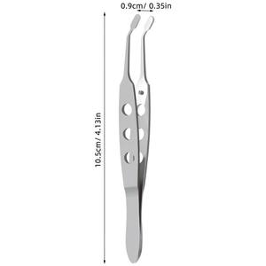 Pinzas Profesionales de Acero Inoxidable para Extensión de Pestañas con Punta Curva - Product Image 2