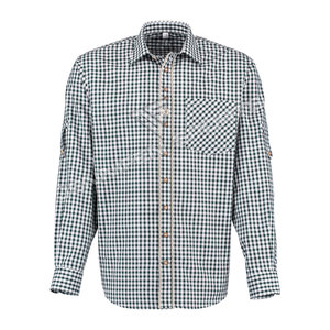 Chemise décontractée à manches longues pour homme en coton à carreaux, col rabattu, motif écossais, respirante, pour l'automne - Product Image 1