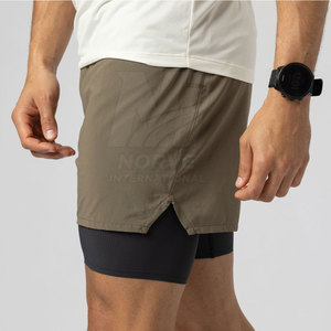 Shorts hybrides sur mesure pour hommes, nouvelle conception, shorts d'entraînement hybrides en spandex et polyester pour hommes - Product Image 6