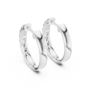 Luxury Vintage Silver IGI Certified Diamond Hoop <b>Earrings</b> Minimalist Womens <b>Fine</b> Jewelry for Engagement & Wedding - Product Image 3