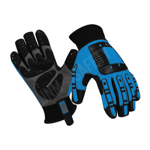 ถุงมือทำงานป้องกันความเย็นแบบกำหนดเองได้ ถุงมือช่างกันความเย็น ถุงมือหนังสังเคราะห์กันลื่นพิมพ์ลายซิลิโคน - Product Image 2