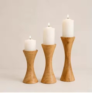 Portavelas de Madera, Adorno Decorativo de Lujo para la Decoración Interior del Hogar Moderno - Product Image 5