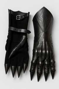 Guantes de Acero Medievales, Guantes de Armadura con Recubrimiento de Níquel Negro, Estilo Gótico, Artesanía en Metal Fundido, Accesorio para Disfraz de Halloween - Product Image 4