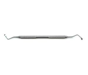 RWS INSTRUMENTS Curette parodontale Gracey en acier inoxydable, instrument dentaire, poignée moletée, 12 positions de mâchoire, Classe I, 1 an - Product Image 1