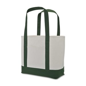 Sac fourre-tout en toile de coton crème avec base jaune, robuste, à soufflet, personnalisable avec logo, vente en gros, promotionnel, pour courses, plage et shopping - Product Image 4