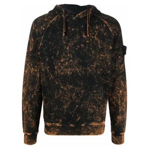 Sudadera con Capucha Tie-Dye para Hombre, Manga Raglán, Tejida, Transpirable, Informal, para Otoño, Corte Regular, con Bolsillo, Logotipo en la Manga Izquierda - Product Image 6