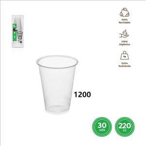 Gobelet jetable en plastique à usage unique 30 UDS 220cc - Product Image 1