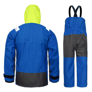 Veste de navigation avec pantalon à bretelles pour homme et femme, imperméable, respirante, combinaison de pluie, équipement de pêche par temps mauvais - Product Image 6
