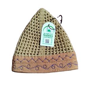 Gorro de Oración Musulmán para Hombre, Tejido a Mano, 100% Algodón Egipcio Premium, con Banda, Ajustable, Ecológico, Sensación Suave - Product Image 2