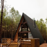 Cabane en acier miniature personnalisée, hôtel et villa modulaires de luxe, développement de site de camping, maison triangulaire au design moderne