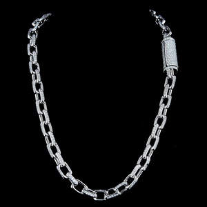 Collier de luxe pour homme en or massif 14 carats avec moissanite, chaîne hip-hop, ton or blanc, jaune ou rose, couleur E/F, pureté VVS/VS, taille personnalisée, étincelant - Product Image 6