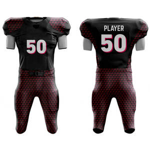 Nouvel arrivage : Ensemble uniforme de football américain en polyester, anti-bactérien, taille élastique, léger pour le sport - Product Image 3