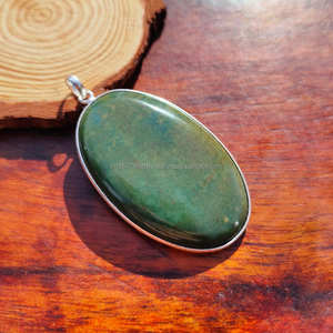 Colgante de Plata de Ley 925, colgante de piedras preciosas de sangre, joyería de piedras preciosas de plata hecha a mano, colgante de piedra de sangre para ella - Product Image 1