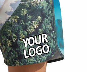 Shorts de Playa para Hombre y Mujer, con Logotipo Personalizado, Transpirables, de Secado Rápido, de Poliéster/Algodón, Sublimación Completa - Product Image 5