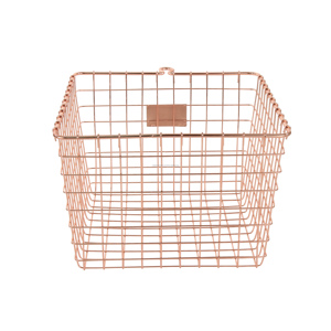Vintage Locker Style <b>Wire</b> <b>Storage</b> <b>Basket</b> Rustic Farmhouse Chic Metal Steel for Pantry Kitchen Garage Closets - Product Image 3