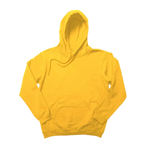 เสื้อฮู้ดสีเหลืองคุณภาพสูง ทรงปกติ ผ้าเฟรนช์เทอร์รี่ แขนยาว สไตล์ลำลอง มีกระเป๋า ดีไซน์เรียบง่าย สีพื้น ผ้าถัก - Product Image 1