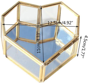 กล่องเก็บเครื่องประดับแก้วทำด้วยมืออย่างสวยงามจากทองเหลืองและกระจกคุณภาพสูงสำหรับตกแต่งบ้านสำนักงานตกแต่ง - Product Image 6