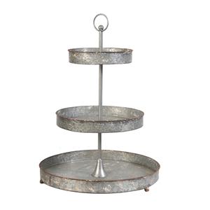 Nouveau support à gâteau vintage tendance à 3 niveaux en fer galvanisé pour mariages et anniversaires, fournitures de fête rondes en fer, taille et forme personnalisées - Product Image 1