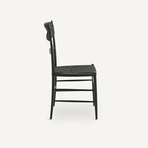 Chaise de banquet Louis en rotin noir avec dossier en cannage pour événements extérieurs, mariages et hôtels - Bravy - Product Image 4