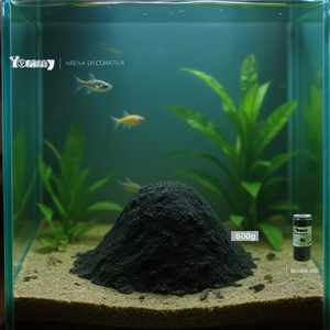Sable décoratif noir Yommy 600g pour la décoration d'aquarium - Product Image 3