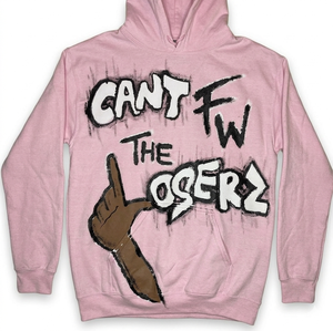 Sweat-shirt à capuche rose personnalisé avec logo, streetwear pour homme, sweat-shirt à capuche vintage avec imprimé graphique, sweat-shirt en molleton de coton lourd - Product Image 4