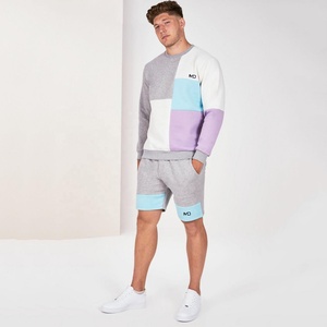 Conjunto de dos piezas de ropa urbana con diseño de logotipo personalizado, camiseta y pantalones cortos para hombre, moda urbana OEM, conjunto coordinado de verano. - Product Image 5