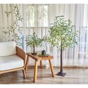 Guirlande d'olives avec lumières d'ambiance, 100% polyester, feuillage artificiel, éclat doux, décoration de fête pour toutes les saisons - Product Image 2